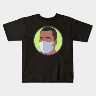 A Man Wearing a Mask Kids T-Shirt